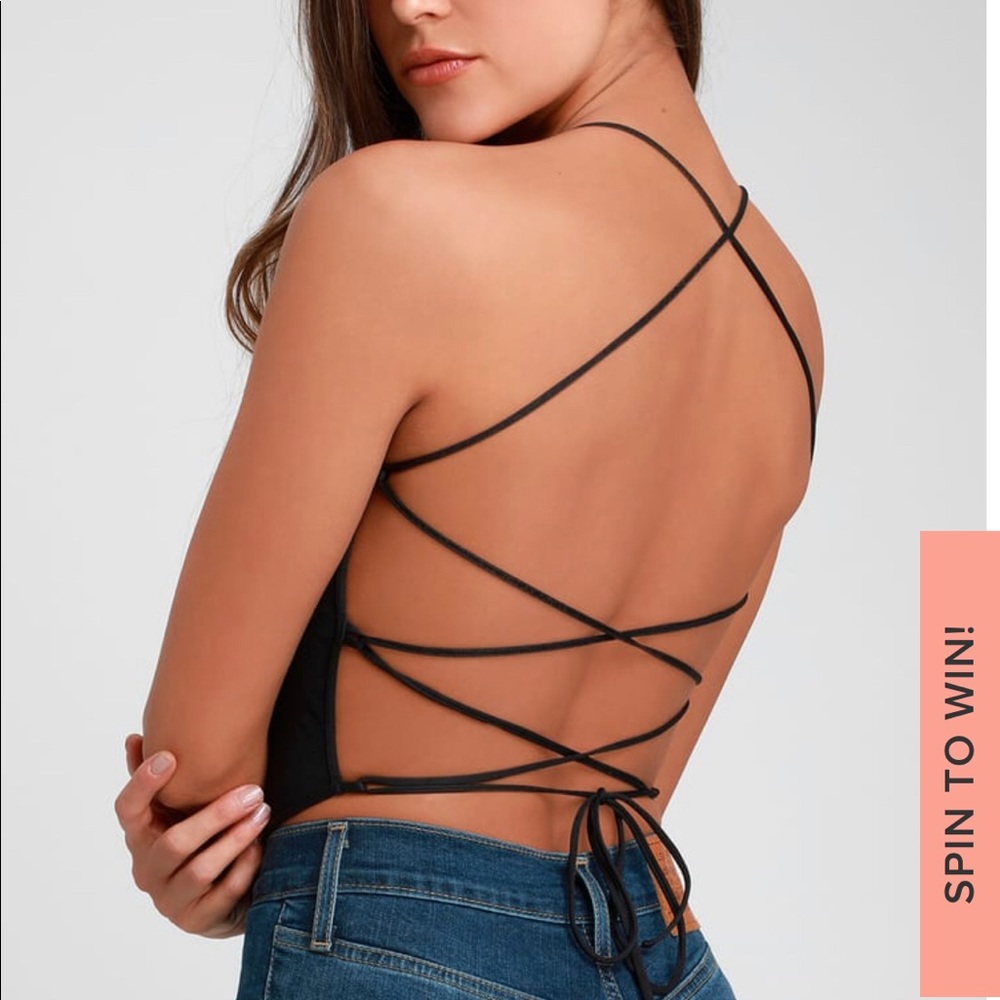 LuLu’s Black Crop Top